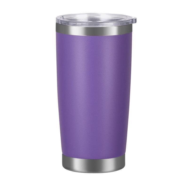 20oz Double-Wall 304 Stainless Steel Insulated Cup, Thermal & Cold Retention, Spray Coated Tumbler, Car Cup, Portable Beer Mug 600ml фиолетовый