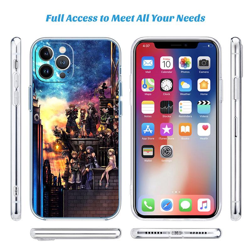 Kingdom Hearts Transparent Phone Case for Motorola Moto G7 G8 G9 G84 G85 G73 G24 G15 Z2 Play Power Plus