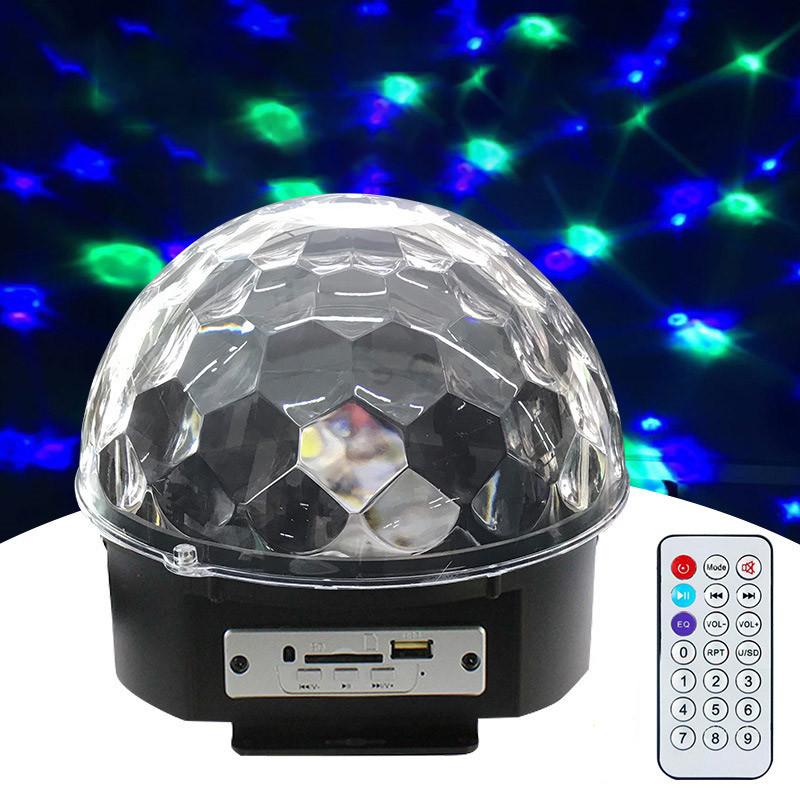 LED Remote Control U Disk Crystal Magic Ball Stage Light