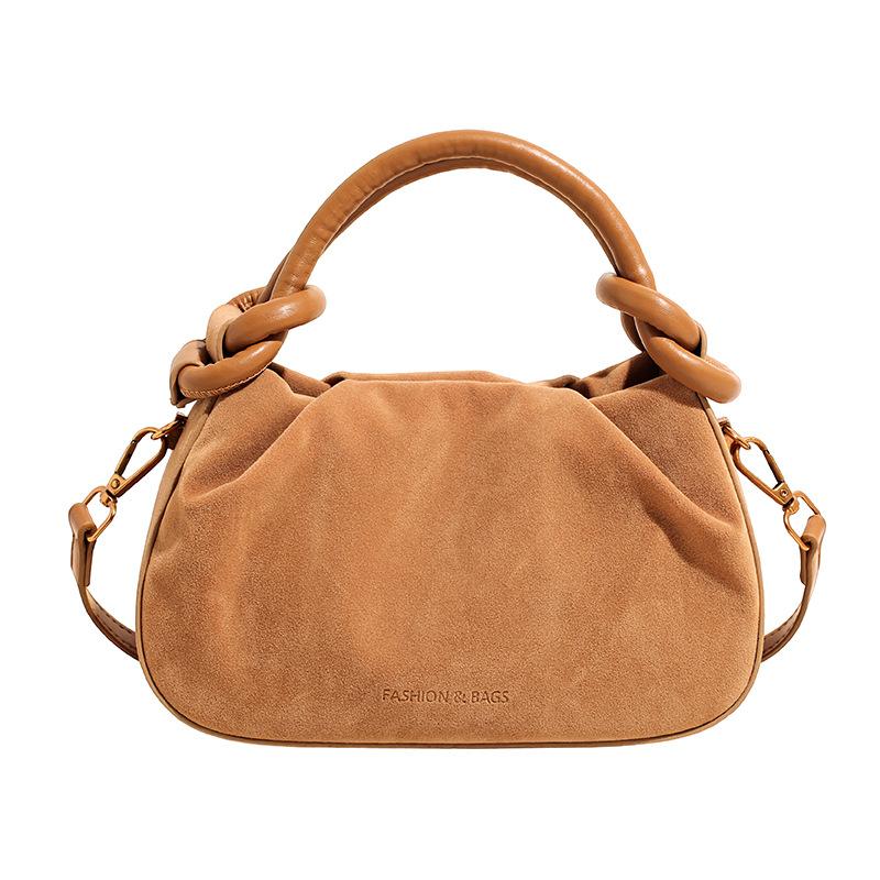 Retro portable shoulder bag spring and summer new messenger bag casual solid color commuter women's bag