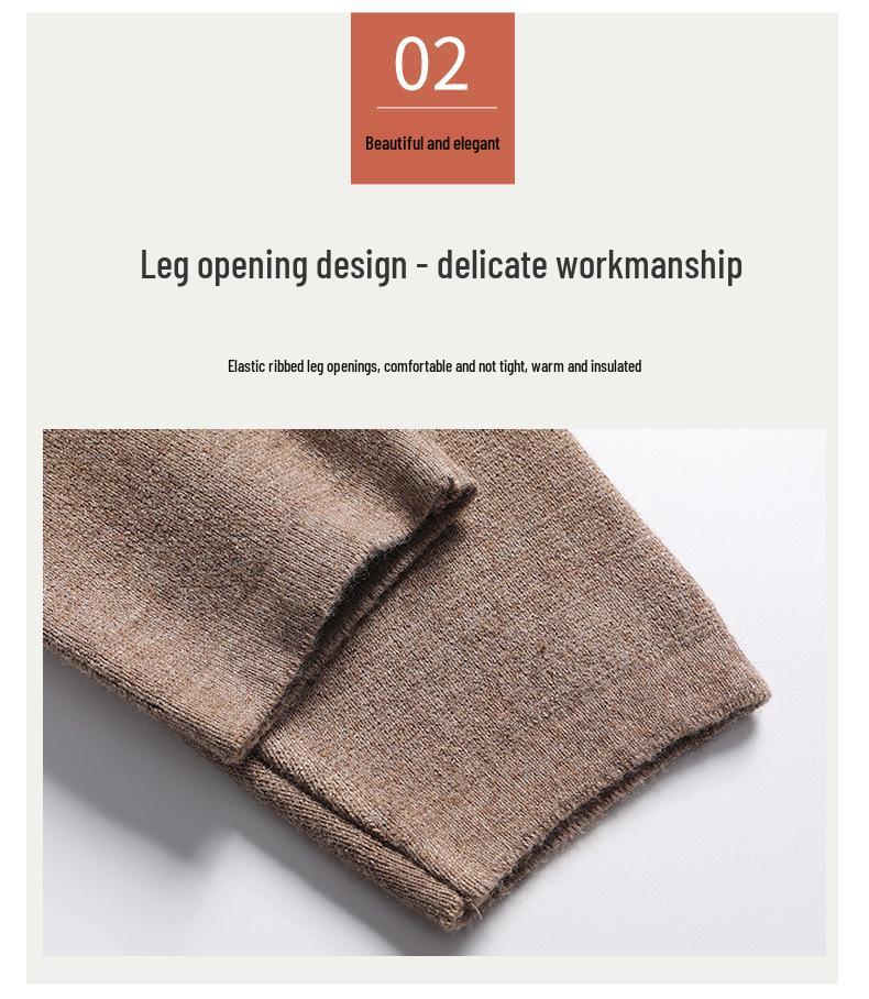 Unisex třívrstvé vlněné kašmírové legíny - Nové podzimní/zimní teplé kalhoty