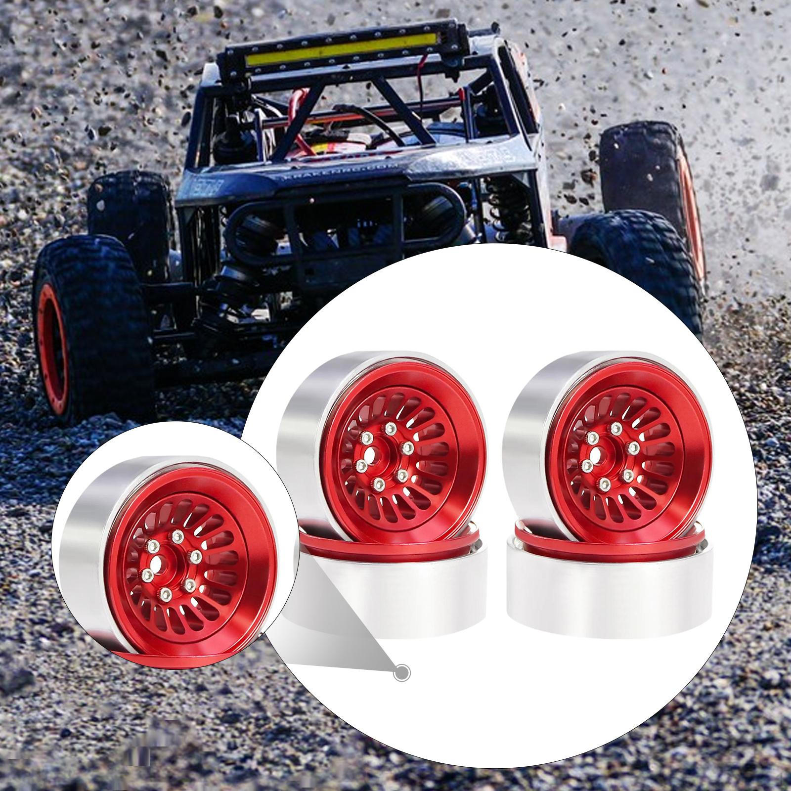 

4 Pieces 1.3 Wheels Rim 7mm Hex Spare Parts Eays to Install Sturdy Replace Upgrade Part for