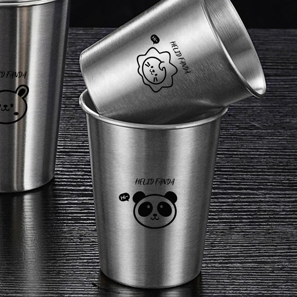  304 Stainless Steel Cup Stackable Metal Tumbler Cups Portable Durable Drinking Cup Beer Cup Milk Coffee Mug Drinkware