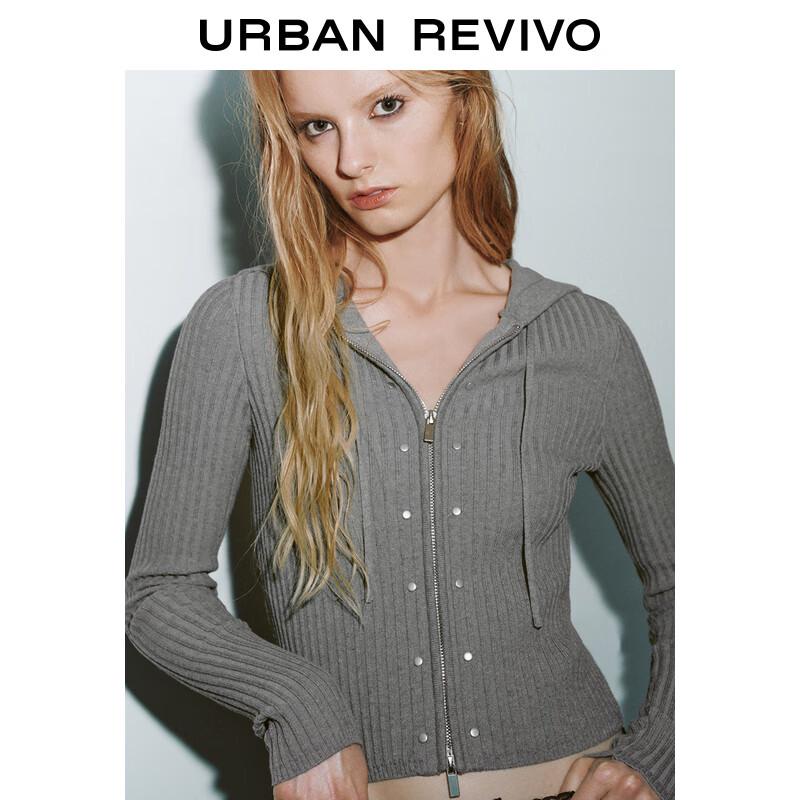 UR Women's Hooded Textured Knit Cardigan