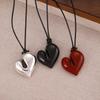 Valentine's Day Gift Party Gift Red Heart Pendant Necklace Vintage 80s Love Inspired Choker Romantic Heart Necklace for Women