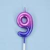 Gâteau d'anniversaire décoré, bougie numérique colorée interstellaire, bougie délicate de couleur bonbon pour enfants, numéro de 0 à 9, décoration de fête