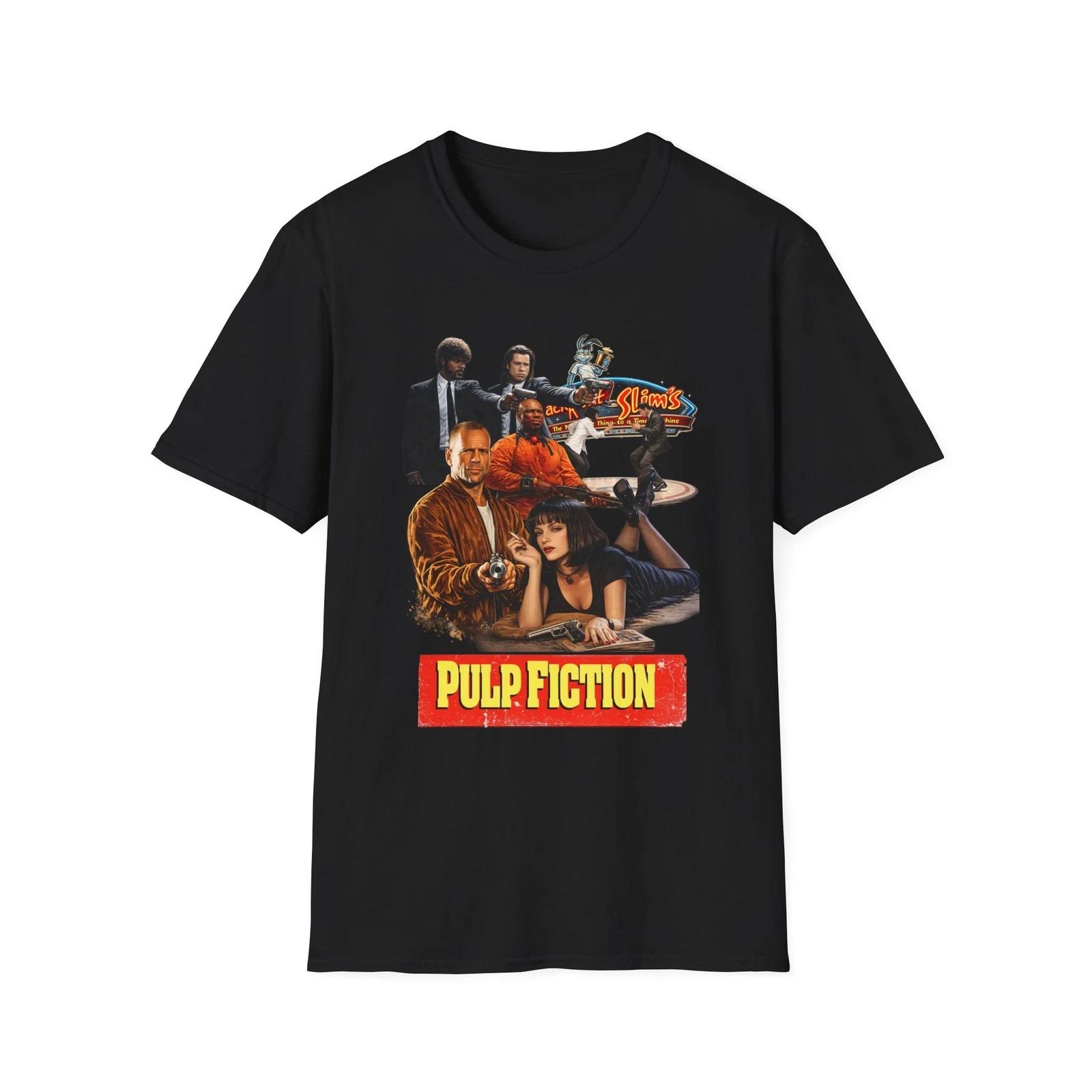 Pulp Fiction Poster T-Shirt | Vintage Movie Graphic Tee M