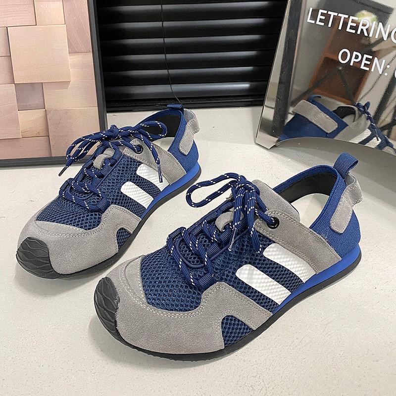 Ugly cute crooked head color matching German training shoes women's 2025 new retro versatile mesh breathable casual sports Forrest Gump shoes