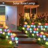 2 Stück 5 LED Solarleuchten Rosenleuchten Außen Wasserdicht Gartenleuchten Festliche Atmosphäre Dekorative Lichter Eingesteckte Lichter