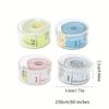 4pcs Multi-Functional Tailor's Measuring Tape - Easy-to-Use Durable Plastic Sewing Tape in Plastic Box, Assorted Colors