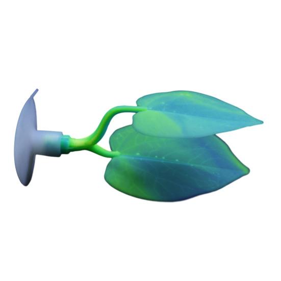 Fish Tank Leaf with Suction Cup Eco-friendly Vibrant Color Simple Installation Small Fish