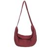 Solid color simple large capacity 2025 new dumpling bag casual and beautiful personality simple shoulder bag messenger bag