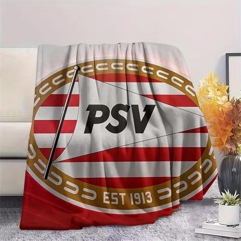 Manta de Franela con Estampado PSV Eindhoven, Alta Calidad, Cómoda para Todas las Estaciones, Decoración del Hogar, Calidez y Confort
