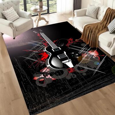 Guitar Art Abstract Floor Mats for Living Room, Bedroom and Room Decoration Are Suitable for Gifts.