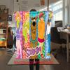 Halloween fantasy comedy adventure cartoon movie Scooby-Doo blanket soft home furnishing nap decoration four seasons warm Sherpa blanket U8