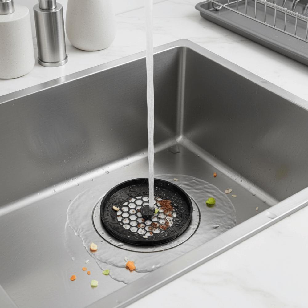 Recyclable Plastic Water Trough Hole Covers Safe Material Portable Sink Filter Two Types Compact Sink Hole Cover Bathroom Sink