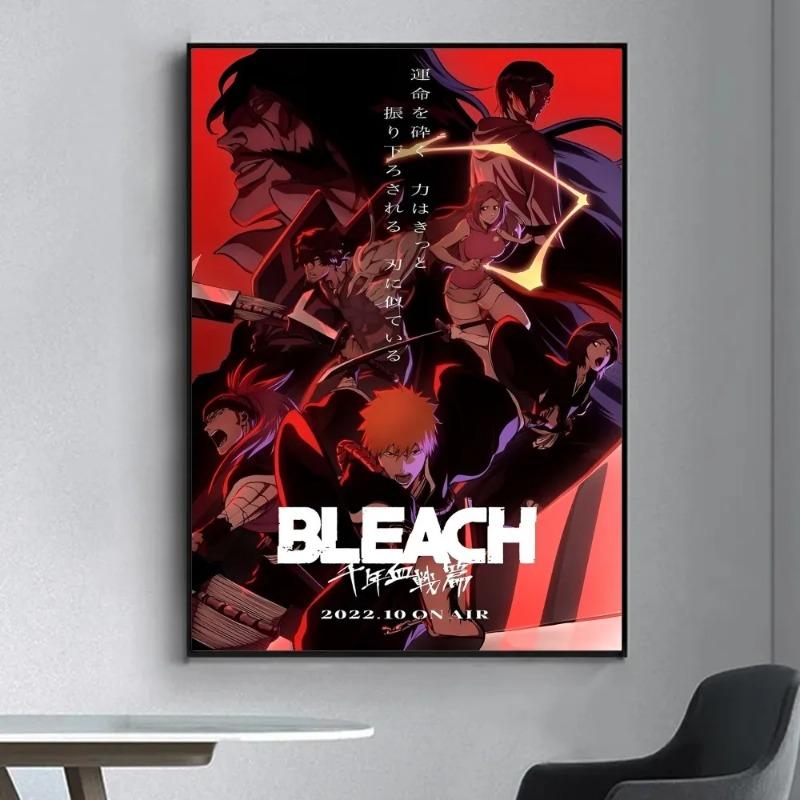 Anime Bleach plakát efektní nástěnný umělecký plakát do obývacího pokoje baru vintage obývací pokoj ložnice domácí dekorativní plátno malba uprostřed