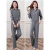 Spring Autumn Fashion Lapel Two Piece Pants Suit Women Casual Sportswear for Square Dance and Daily Leisure Time