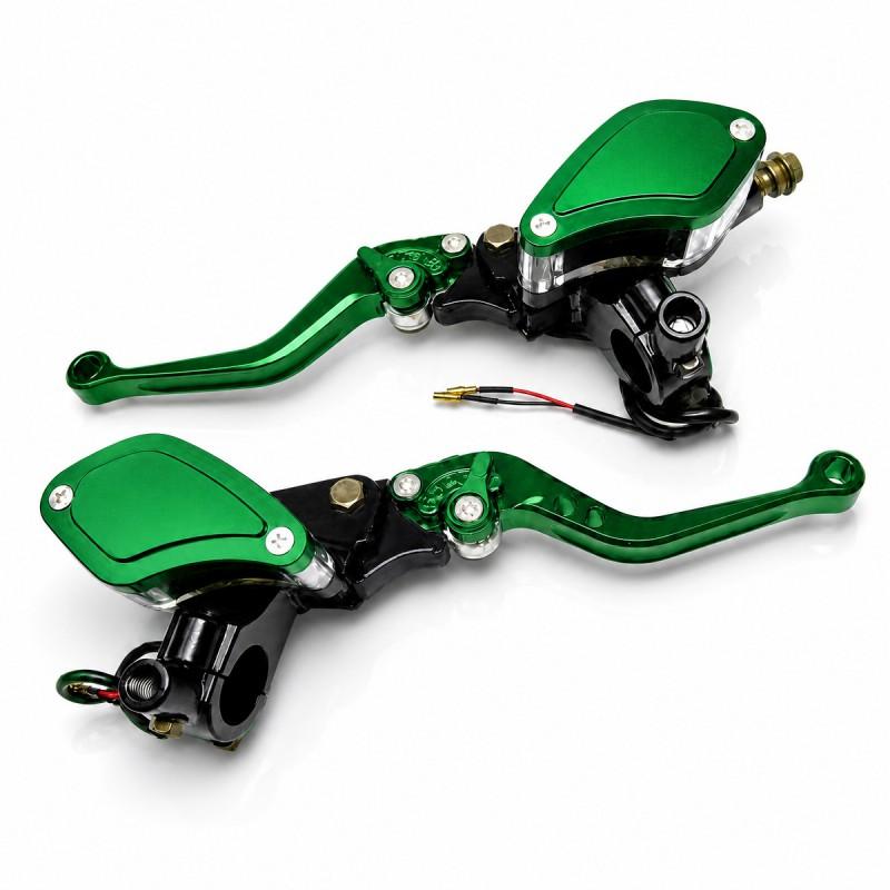 Universal CNC Aluminum Dual Hydraulic Brake Master Cylinder With Clutch Lever Dirt Bike ATV Motorbike Modification