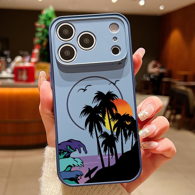 Mountain Landscape Case For iPhone 17 18 Pro Max For iPhone 16 15 14 13 Pro Max Magnetic For Magsafe Skin Feel Hybrid Phone Cover