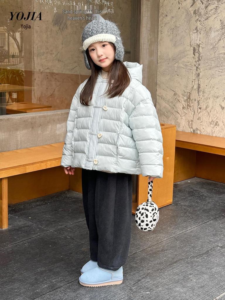 YOJIA Girls' Warm Winter Sweatpants 2025 - Casual Plus Velvet Sports Pants for Children