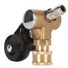 Car Wash   Wheel Adapter, Pressure Washer Joint Wheel, 1Celsius4\  Quick Connector, Unique Design for Car Bottom Cleaning, Brass,
