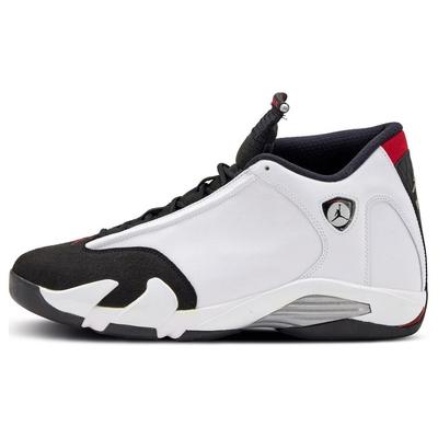 Air Jordan 14 Retro Black Toe 2024 Pánské Tenisky Bílá Varsity-Red Metalická-Stříbrná 487471-160