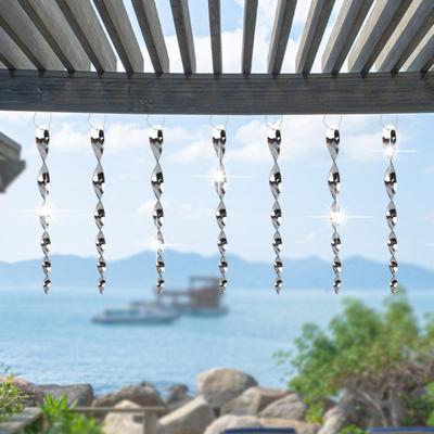 12 Pcs Bird Deterrent Rods Reflective Bird Prevention Stick Dizzying Spiral Shadows Reflections Keep Pigeon And