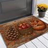 Flannel Door Mat Autumn Sleeping Fox Apple Basket Floor Rug for Front Door Entrance Bedroom Indoor Home Decor Foot Carpet