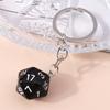 Fashion Resin Geometric Dice Keychain for Men Women Keyring Pendants Car Key Holder Handbag Decor DIY Key Chain Jewelry Gift