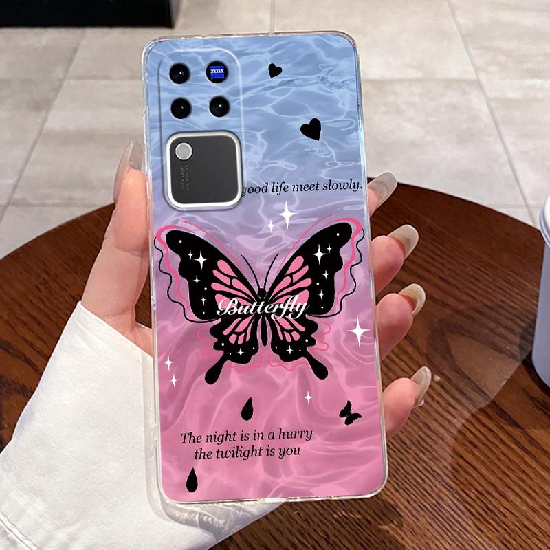 Jelly Casing For Vivo V30 Pro V2319 VivoV30 V2318 Clear Silicone Soft TPU Back Cover Cute Cat Rabbit Heart Protective Case