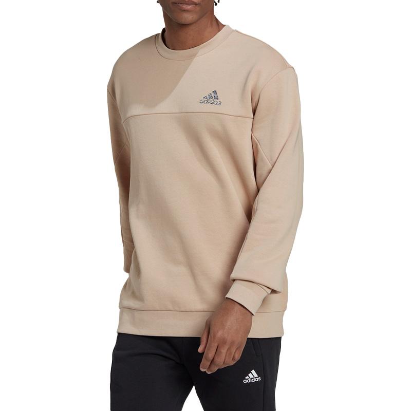 adidas Sweatshirts Men's Brown Crew Neck Moderate Other HN4756