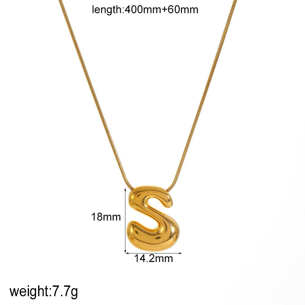 Personalized Gold Stainless Steel Letter Necklace With Diy Name Pendant For Men Women