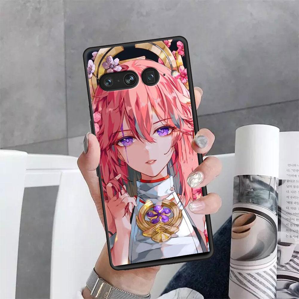 Coque for Google Pixel 7 6 Pro 5 4 3 3a XL 5a 4a 5G Soft for Pixel 6Pro 4XL 3XL 3aXL Back Cover Genshin Impact