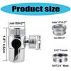 Steel Faucet Diverter Valve Aerator Universal Faucet Connector 1/2 for Shower Hose Garden Hose Portable Washing Machine