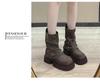 Stylish Women's Thick-Soled Martin Boots - European & American Design, Spring/Autumn 2024