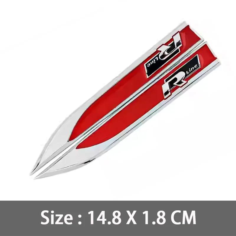 Golf 3 4 MK3 MK4 2026 Heiß Für VW VOLKSWAGEN 2 Stück Metall 3D R line Logo Rline Auto Kotflügel Seitenflügel Emblem Abzeichen Aufkleber Für VW Gol