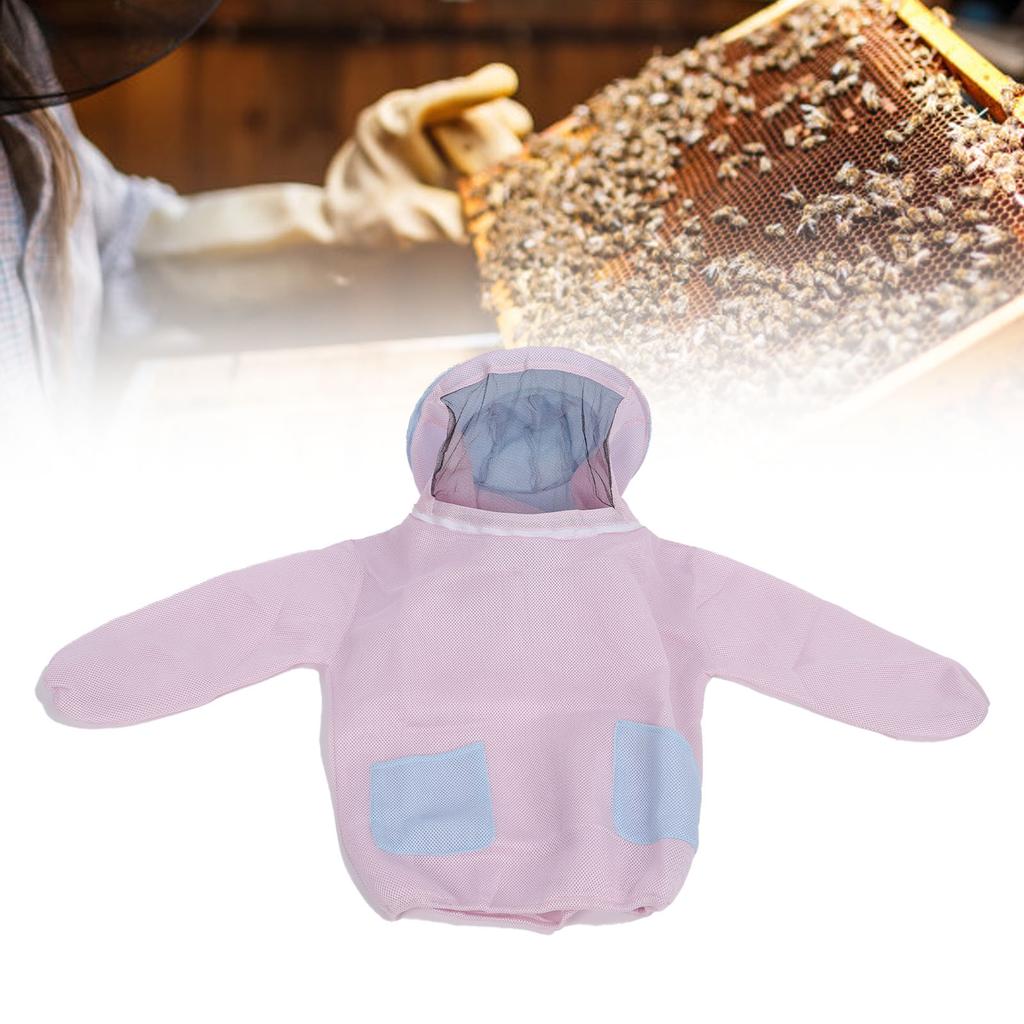 Beekeeping Jacket, Beekeeping Clothes Jacket with Breathable Mesh Veil, Beekeeping Suit for Women Beginner Beekeepers