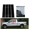 4pcs Silver Carbon Gloss Black Pillar Post Fit for Ford F-150 Extended Cab 2004-2014 Door Moulding Trim Window Sticker