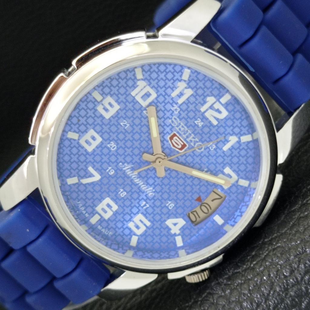 

ВОССТАНОВЛЕННЫЕ ВИНТАЖНЫЕ МУЖСКИЕ ЧАСЫ SEIKO 5 AUTOMATIC JAPAN С СИНИМ ЦИФЕРБЛАТОМ И ДАТОЙ a434316-2 R120-a434316