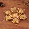 Jiuxing Plum Blossom Tea Candle Holder - Metal Tabletop Candle Stand, For Lotus Design, 9 Heads, Suitable For All Occasions