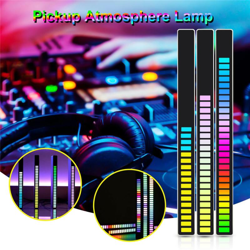 Metal Led Symphony Rhythm  Light Rgb Sound Control Atmosphere Strip Lamp Stress Relief Desktop Party