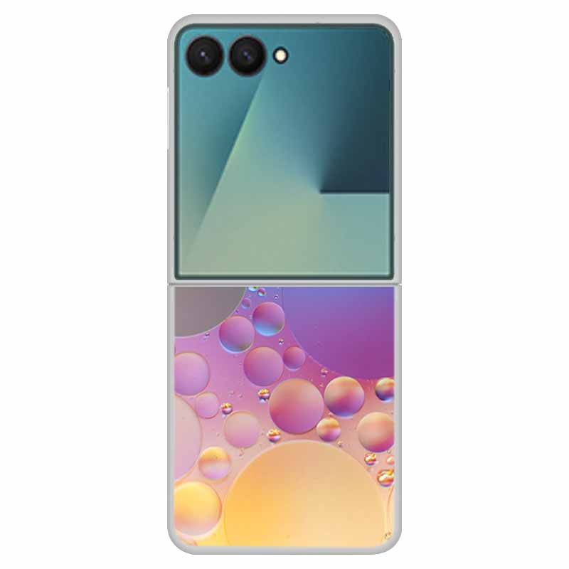 Funda For SAMSUNG Z Flip 7 Cases Marble Clear Hard PC Phone Back Cover for Galaxy Z Flip7 5G Back Cover ZFlip7 Transparent Shell