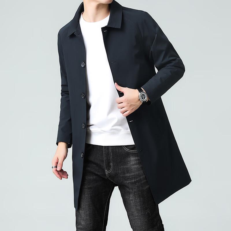 

Firstview Men s Mid-Length Business Casual Trench Coat XL