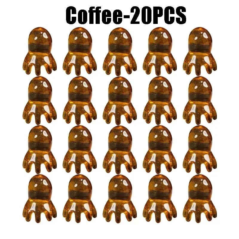 Natural Resin Octopus Acupoint Comb Portable Head Neck Massager for Stress Relief Meridian Therapy Hair Care Tools Gift