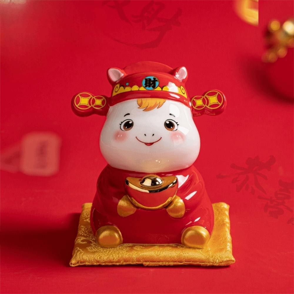 Ceramic Material Ceramic Horse Ornaments Horse Design Figurine Style Piggy Bank Piggy Bank Function Zodiac Theme New Year Gifts