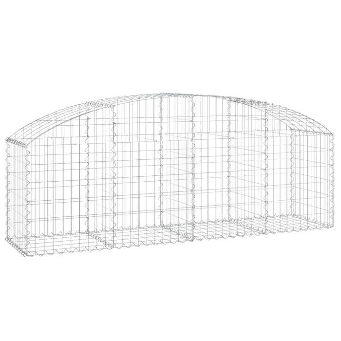 VidaXL Panier de Gabions Arqué Cage à Gabion Mur de Gabion Panier à Pierre Gabion pour Pierre Jardin Patio Extérieur 153473