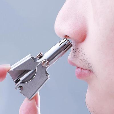 Latest Nose Hair Trimmer Stainless Steel Nose Hair Remover Manual Trim Nose Ear Vibrissa Scissors Washable Trimmer Razor Shaver Women KTY