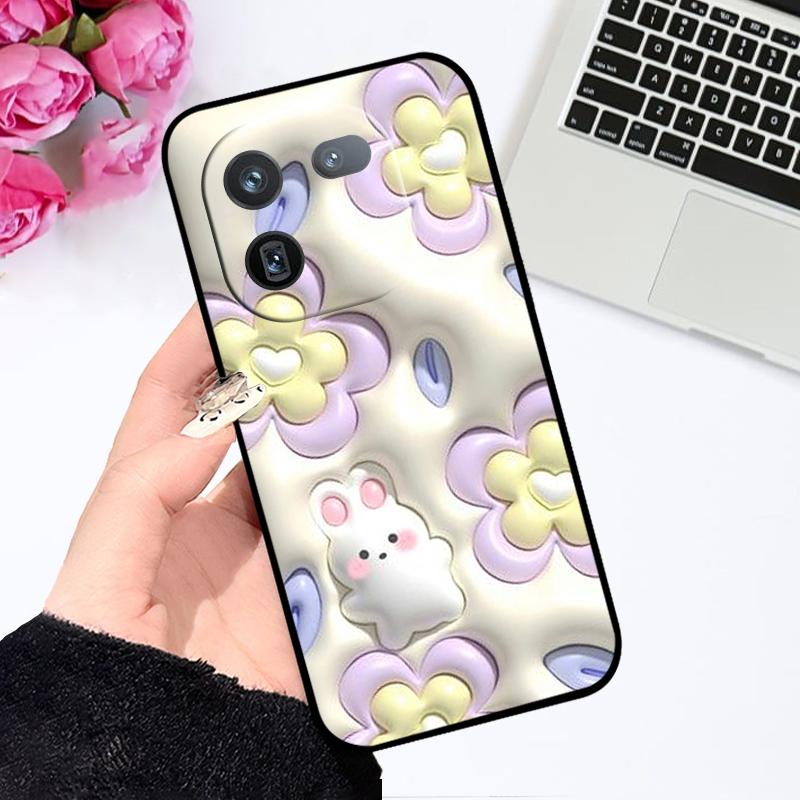 Case For iQOO 12 Pro 5G Cute Cartoon Fashion Shockproof Soft Silicone TPU Phone Bumper Cover For Vivo iQOO 12 Phone Fundas Bags