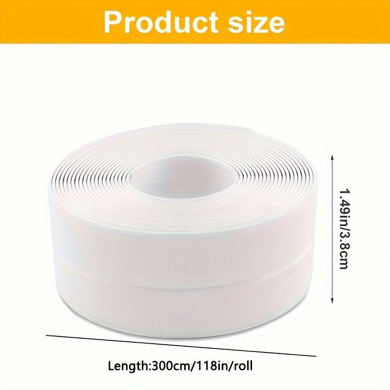 2 szt. Taśma uszczelniająca, Samoprzylepna taśma uszczelniająca z PVC do wanny, łazienki, toalety, kuchni, krawędzi podłogi i ściany